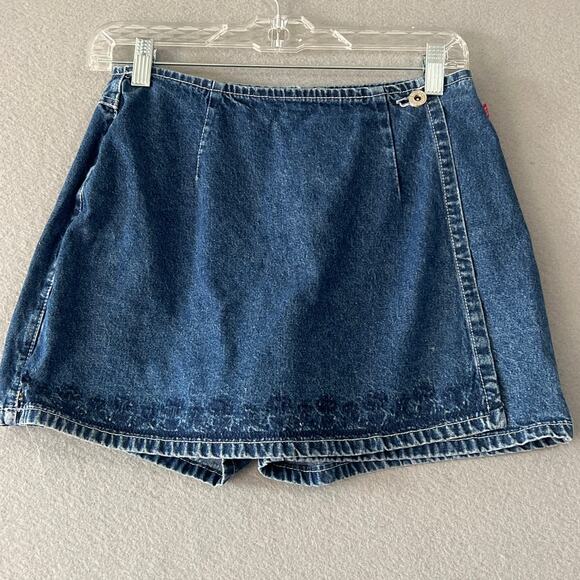 Route 66 Skort Junior's 5/6 Jean Denim Medium Wash 100% Cotton Y2K - Picture 1 of 6